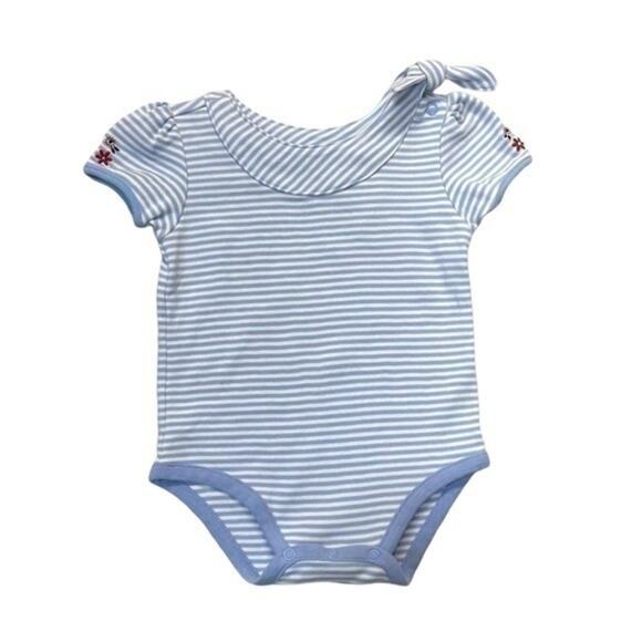 Faded Glory Other - Faded Glory Blue Striped Onesie Size 18 Months